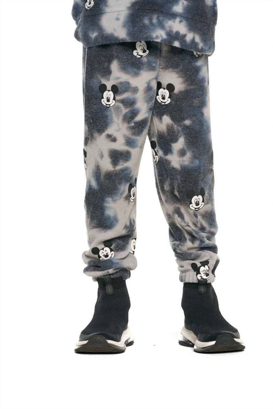 NEW CHASER mickey toss hacci sweatpants in tie dye